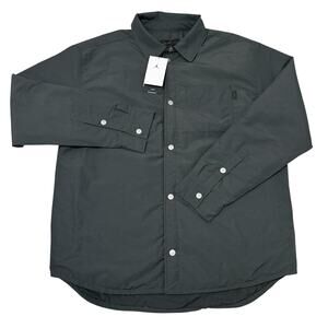 Air Jordan Men's Snap Button-Down Jacket Noir FV7432-045 Size Small New